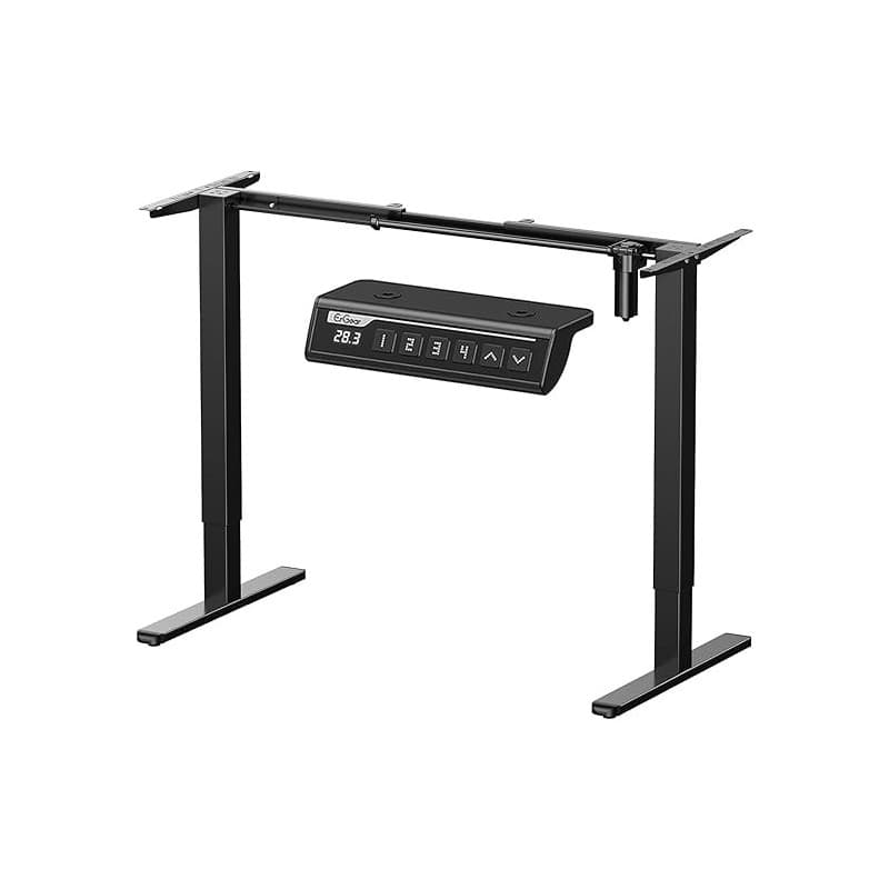 ErGear Bureau Assis Debout Électrique,Cadre Bureau Assis Debout avec 4 mémoires de contrôle jusqu'à 118cm, Cadre Seulement