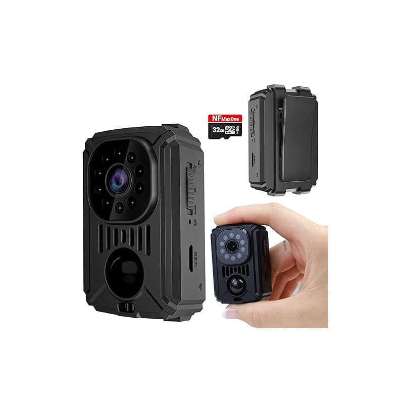 Mini Camera Espion sans WiFi – Camera de Surveillance sans Internet, Detecteur de Mouvement, Longue autonomie, Camera sans WiFi