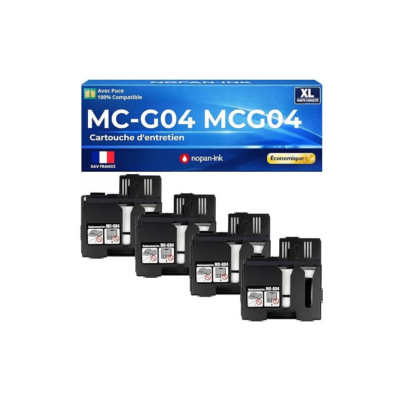 MC-G04 MCG04 5813C001 Cartouche de Maintenance Compatible pour Canon MAXIFY GX1040 GX2040 GX3040 GX4040 Pack 4 Haute capacité