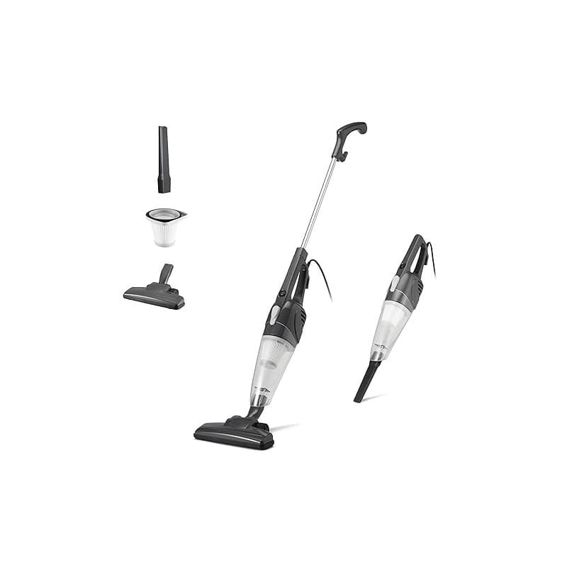 Amazon Basics Aspirateur balai, appareil 2 en 1 avec câble, moteur ECO, filtre Remplaçable, léger, Noir