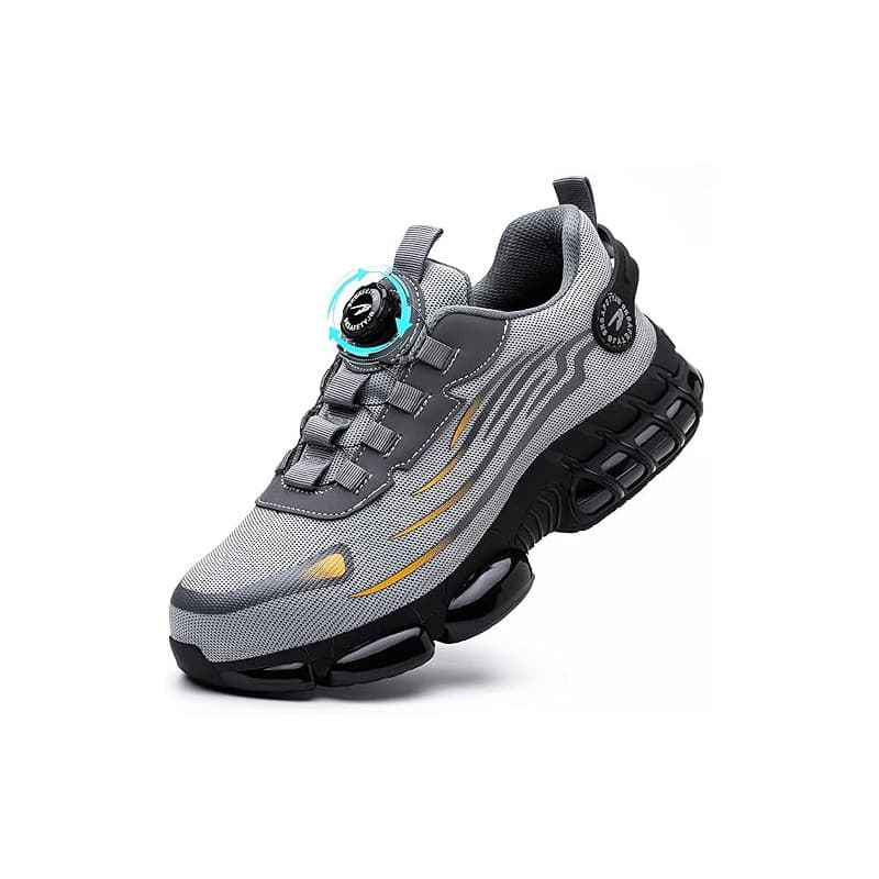 GUDECIUS Chaussures de Sécurité Hommes Légère Chaussures de Travail Respirantes Basket Securite Embout en Acier Mode Confortable