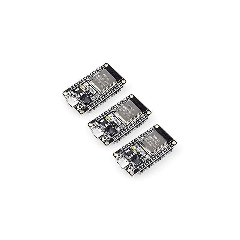 ELEGOO 3PCS Carte de Développement ESP32 Type-C, 2,4 GHz WiFi + Bluetooth Dual Core Carte de Contrôle pour Arduino, Support Micr