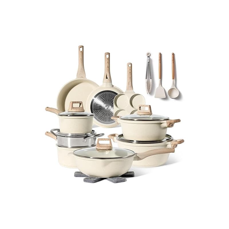JUST PERFECTO Batterie de cuisine induction Set de casseroles avec couvercle - Casserole tout feux - Poêle anti-adhésive - Poêle