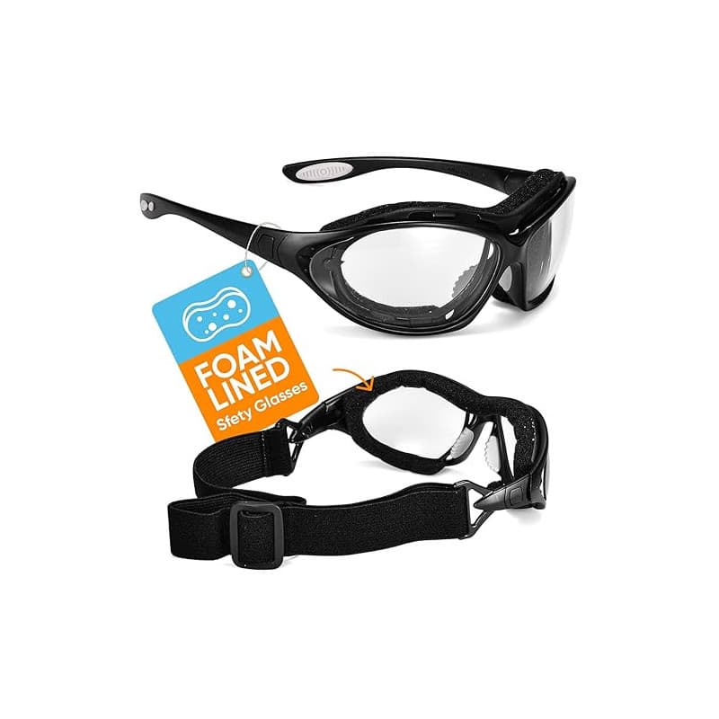 SAFEYEAR Lunette de sécurité Protection Travail -SG002 Anti-buée Homme Taille Lunettes Protection Ellipse, Anti-Rayures Sécurité