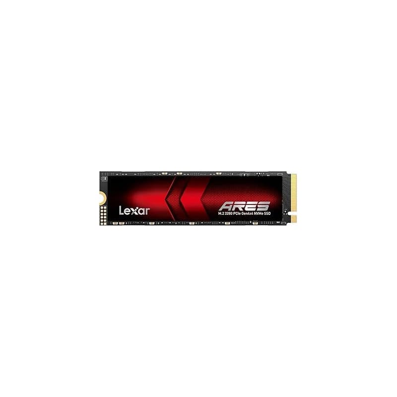 Lexar ARES SSD 2To M.2 2280 PCIe Gen4x4 NVMe Interne – Jusqu'à 7 400 Mo/s en Lecture et 6 500 Mo/s en Écriture, SSD pour PS5, PC