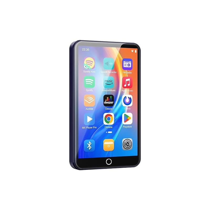Fanvace Lecteur MP3 16 Go avec Bluetooth et WiFi, 2000 mAh Lecteur MP3 MP4 avec écran Tactile 4" et Haut-Parleur, lecteurs de Mu