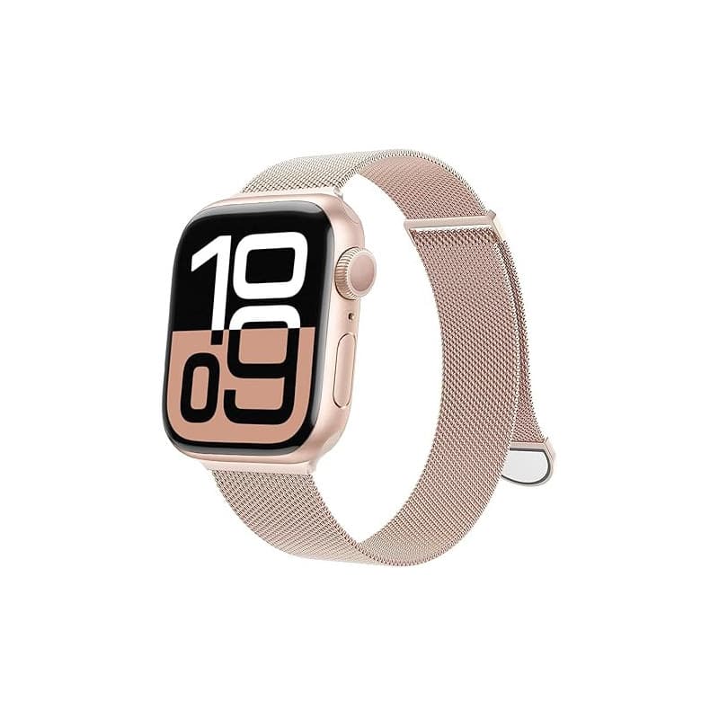 ORRLBB Bracelet compatible avec les Bracelets Apple Watch Series 11 10 9 8 7 6 5 4 Ultra SE 3 2 1 Femmes Hommes, Magnétique Méta