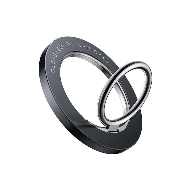 Lamicall Anneau Téléphone Magnétique pour MagSafe - 360° Rotation, avec Anneau Métallique Compatible avec Charge sans Fil, Poign