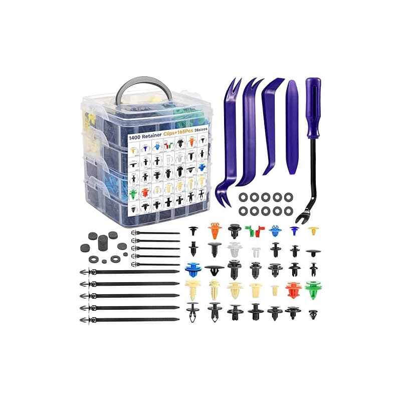1565 Pièces Clips de Fixation Voiture, Rivet Plastique Fixation Protection, Pieces Auto Clips Carrosserie, Universel Agrafe Carr