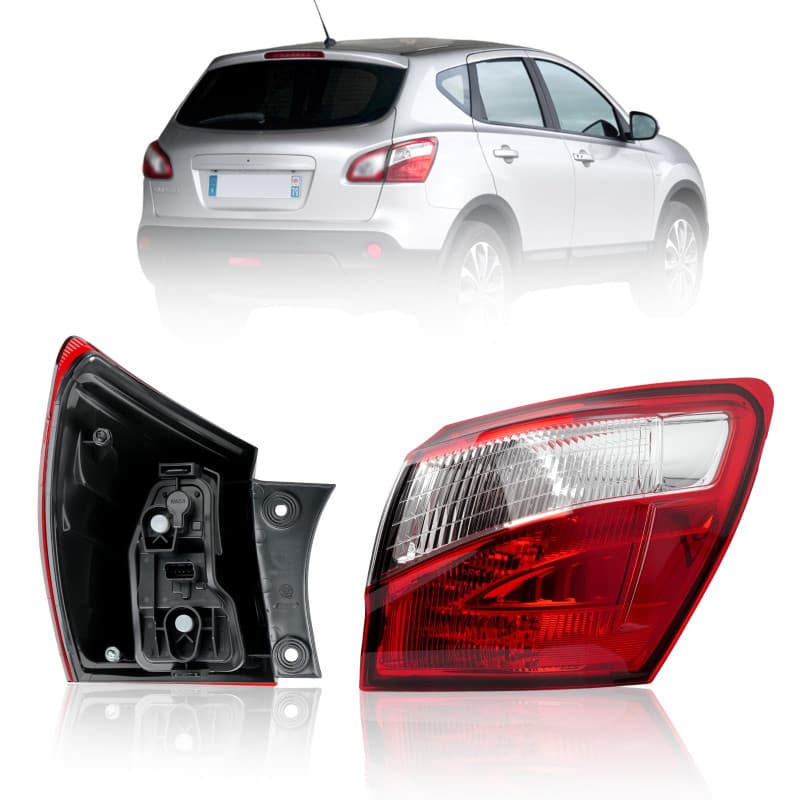 Convitex Feu Arrière Droit pour Qashqai/Qashqai+2 I (J10, NJ10) SUV 2010-2014, Pièces de rechange 26550-BR00A, E-Mark
