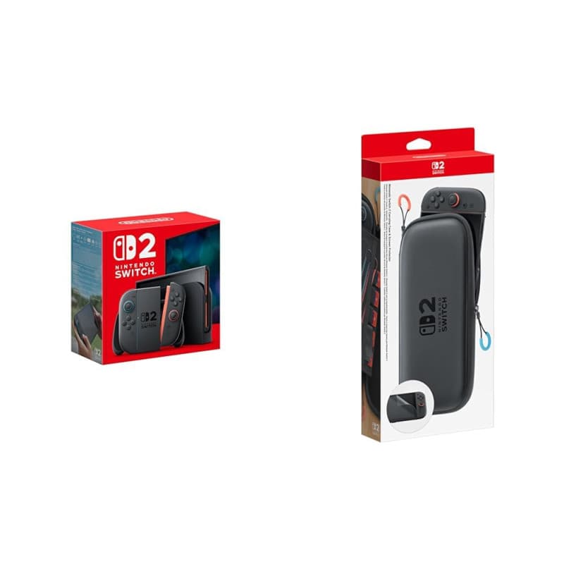 Nintendo Switch 2 + Pochette de transport et protection d’écran Switch 2