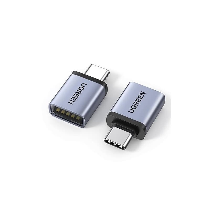 UGREEN Adaptateur USB C vers USB A 3.2 10Gbps OTG Lot de 2 Compatible avec iPhone 17 Pro Max Air 16 15 MacBook Air iMac iPad Gal