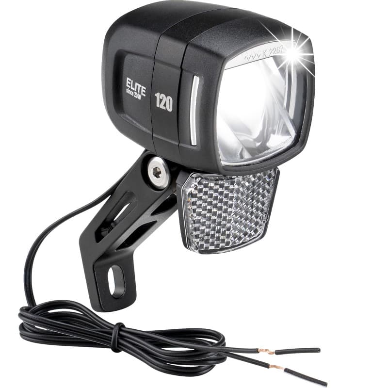 E-mangue Vélo électrique LED lumière de vélo avec réflecteur, StVZO Approbation lumière Avant, LED Feux de stationnement, Phare