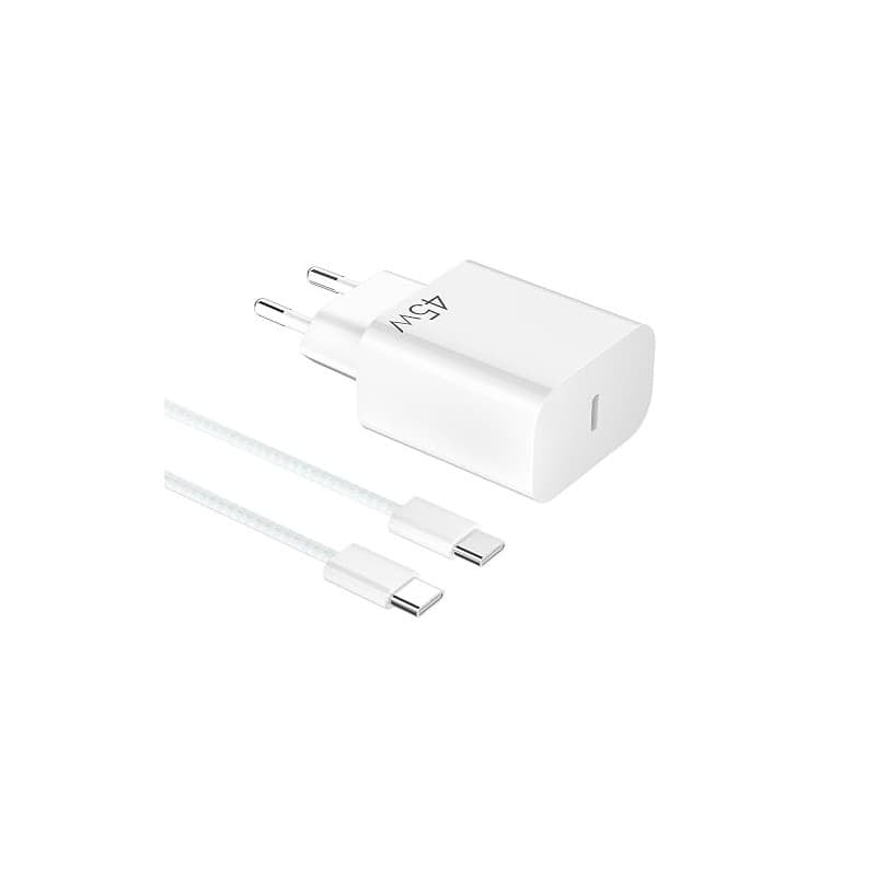 YISH Chargeur USB C Rapide GaN 45W - Secteur Prise USB C Chargeur Rapide pour Smartphone 17/16/15 Pro MAX/S25/S24/S23 Comprimés