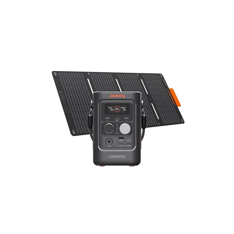 Jackery Explorer 300D Générateur Solaire Portable avec 40W Panneau Solaire, 288Wh Batterie LFP Ultra-Léger, Câble 2 en 1 pour Po