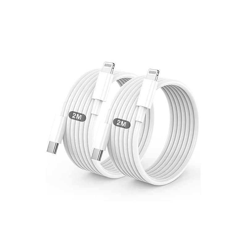 Cable iPhone USB C, Cable USB C vers Lightning 2M+2M, MFi Certifié Câble iPhone USBC Chargeur Rapide Fil pour Apple iPhone 14 13
