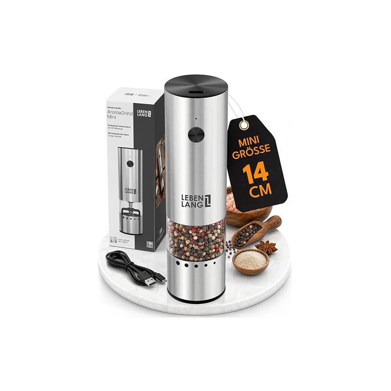 LEBENLANG Moulin à sel et poivrier electrique rechargeable - LBL9603