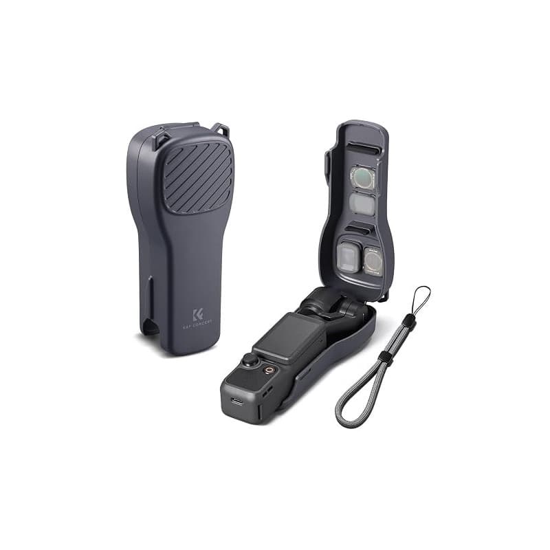 K&F CONCEPT PT61 Étui de Protection Compatible avec DJI Osmo Pocket 4/3 avec Rangement pour Filtres, Coque Rigide avec Intérieur