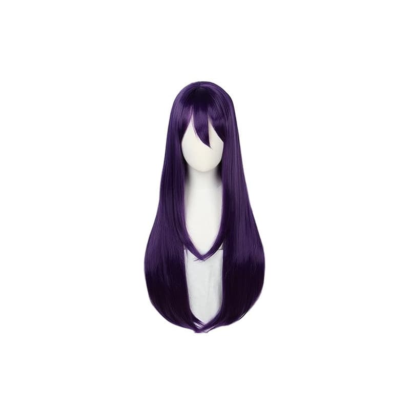Linfairy Perruque Longue Violette Halloween Cosplay Pour Femme 85 cm