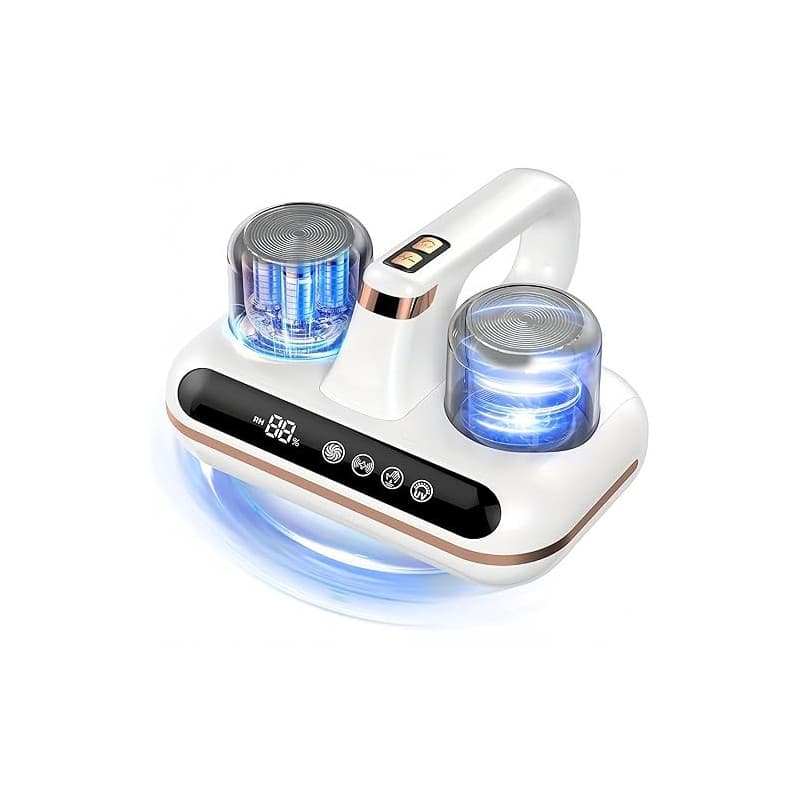 Vxoyo Aspirateur Matelas, Aspirateur de Matelas sans Fil 4 en 1 avec Lumière UV et Écran LED, Aspirateur à Main Anti-Acariens à