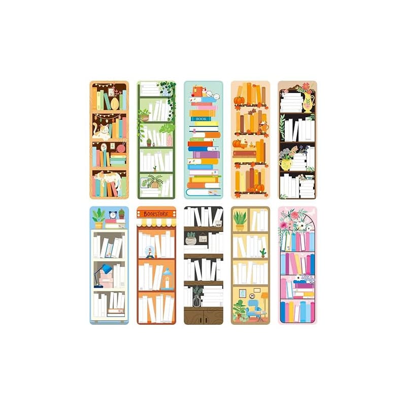 JSRQT 30 Pièces Marque-pages Double Face Marqueur Page Liste de Lecture pour Amateurs de Livres Cartes de Bibliothèque Clip de P