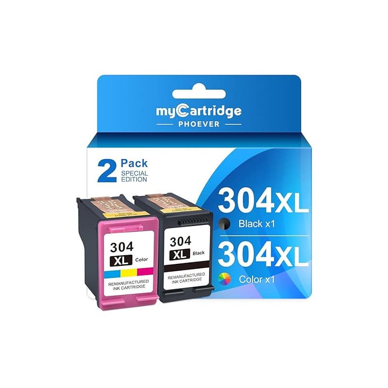 myCartridge PHOEVER 304 XL Compatible pour HP 304 304XL pour HP Deskjet 3762 3760 3750 2634 3735 2622 2630 3720 2620 2632 2633 3