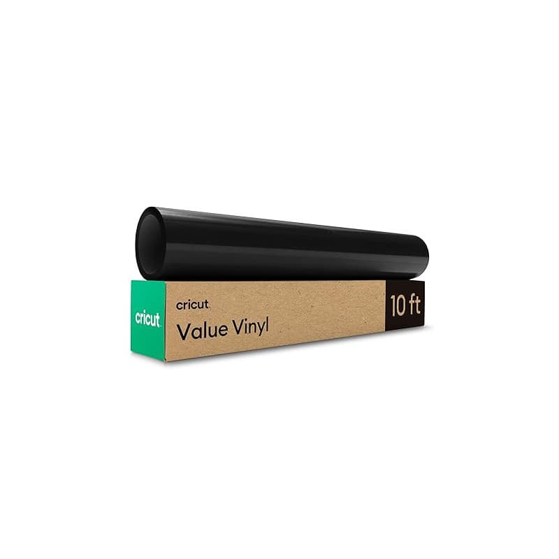 Cricut Vinyle Adhésif Permanent pour Plotter | Rouleau 30,5 cm x 3 m | Noir | Vinyle Auto-Adhésif pour Décoration, Stickers et M