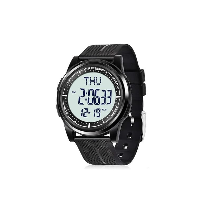 WIFORT Montre Digitale Étanche Hommes Femmes avec Chronomètre Compte à Rebours Alarme Format 12/24 Heures, Montre Sport Ultra-Lé