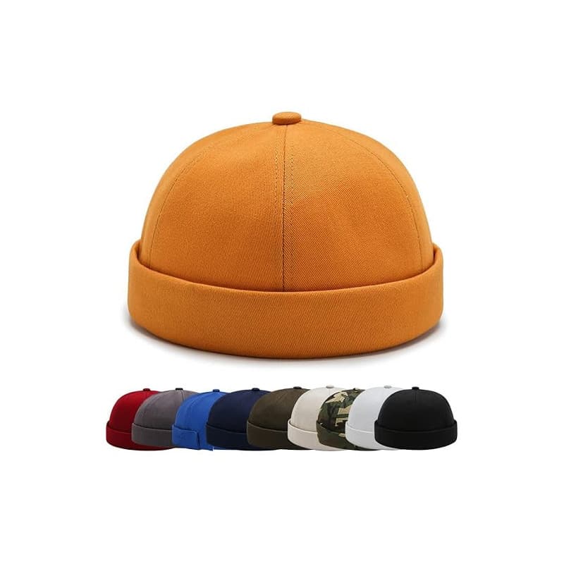 Bonnet Docker Été sans Bord Visiere Casquette Skullcap Travailleur Chapeau Fashion Réglable Casquette de Marinrier sans Visière