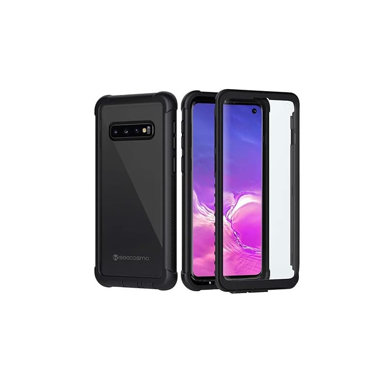 seacosmo Coque Samsung Galaxy S10 6.1' avec Protège-écran Full Body Protection Intégré Antichoc Etui [Compatible avec Capteur d'