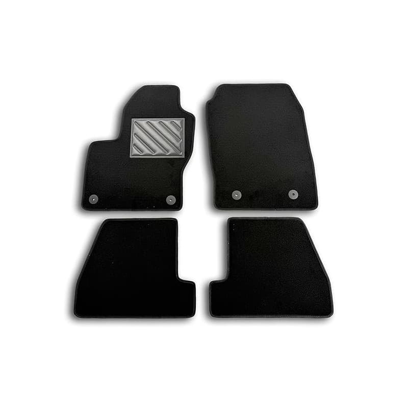 Tapis de Sol pour Ford Focus III de 2011-2018 Fix Rond sur Mesure, antidérapant, Talonnette en Caoutchouc renforcé