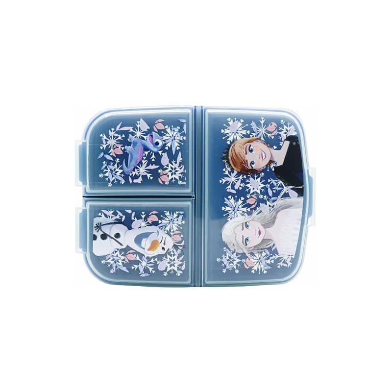 ILS I LOVE SHOPPING Porte collation scolaire avec 3 compartiments porte-goûter en plastique pour enfants, salle à manger, boîte