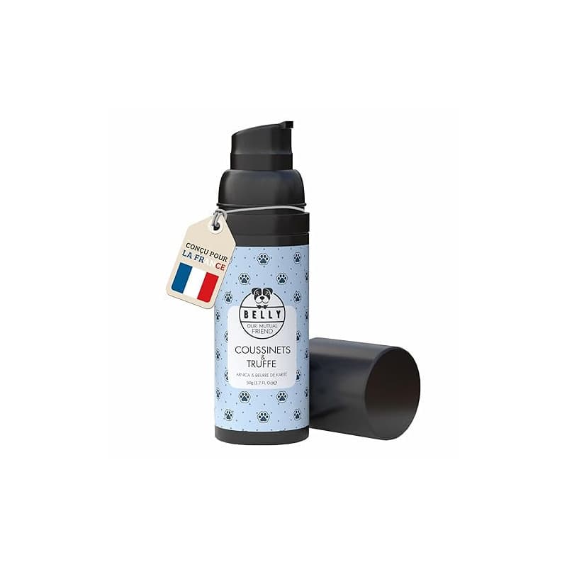 Belly® Baume Coussinet Chien - Hydrate, Guérit, Protège Contre Neige, Sel, Pattes Craquelées & Truffe - sans Parfum - Sûr à Léch
