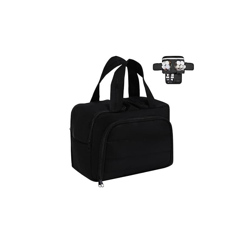 KASESSS Trousse de Toilette de Voyage, Trousse Maquillage Grande Capacité, Trousses de Maquillage avec Poignée, 4 Compartiments