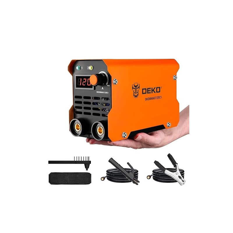 Mini poste a Souder:DEKO 120A 220V MMA Poste a Souder ARC Pour soudage de métal,bricolage,réparation de bicyclette-Machine à sou