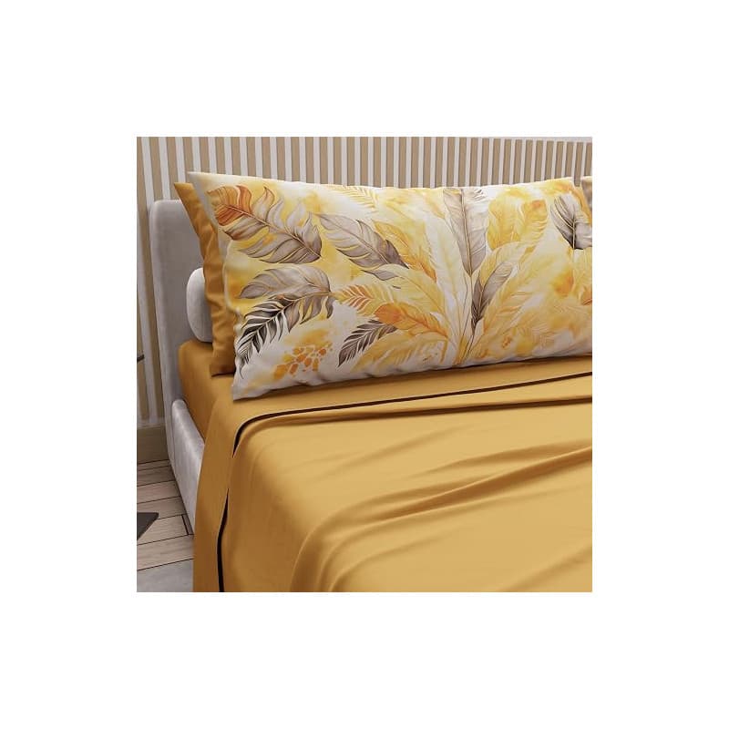 PETTI Artigiani Italiani - Parure de Draps en Coton pour Lit 1 Place et Demi avec Taies d'oreiller et Drap Housse 120x200, Motif