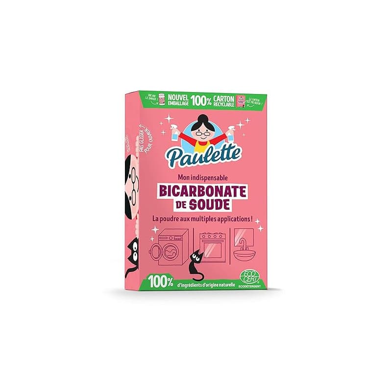 Paulette - Bicarbonate de Soude - Nettoie en Douceur, Ravive les Couleurs, Neutralise les Mauvaises Odeurs - Authentique et Natu