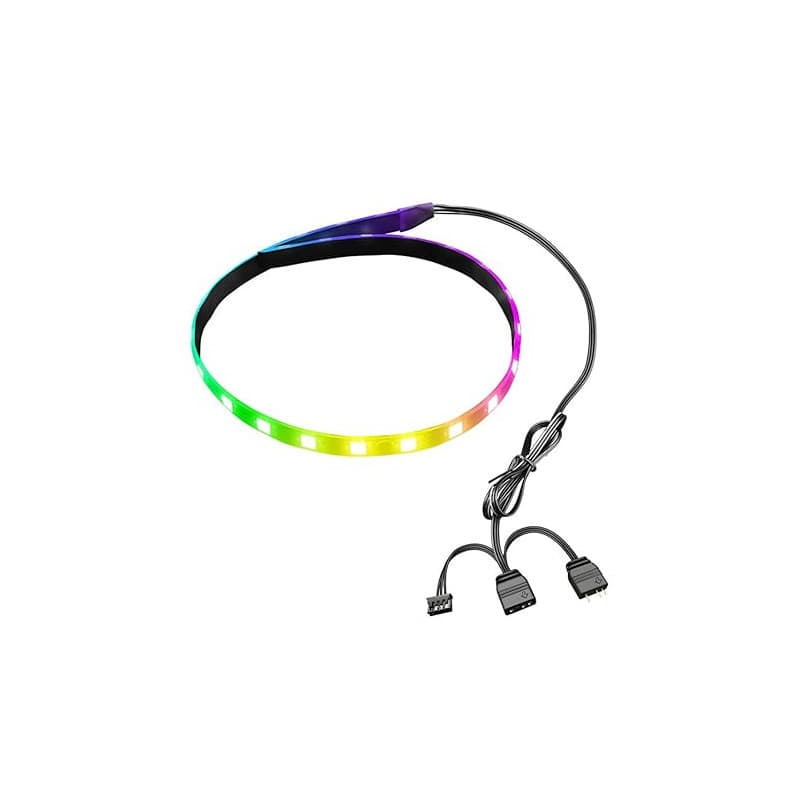 Bande Lumineuse LED RVB PC, Bande Magnétique ARGB 15,7 Pouces, 5 V ARGB Aura Sync Bande Lumineuse Personnalisable pour Boîtier P