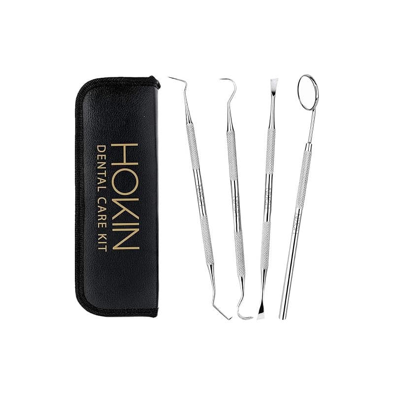 HOKIN 4pcs Detartreur Dentaire Kit Dents en acier Inoxydable kit de Nettoyage Calcul Calculateur de Plaque Hygiène Scanner Croch
