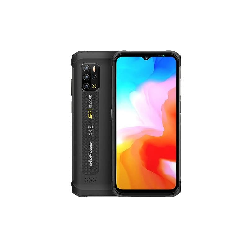 Ulefone 5G Téléphone Portable Robuste Armor 12, Dimensité 700 8Go+128Go, 6,52’’ IP68 Smartphone Débloqué Incassable Android 11,