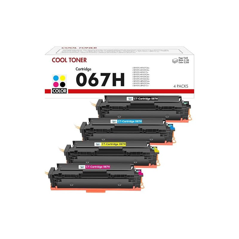 067H 067 Toner: Compatible pour Canon 067H 067 i-SENSYS MF657Cdw MF655Cdw MF651Cw LBP631Cw LBP632Cdw LBP633Cdw MF656Cdw MF653Cdw