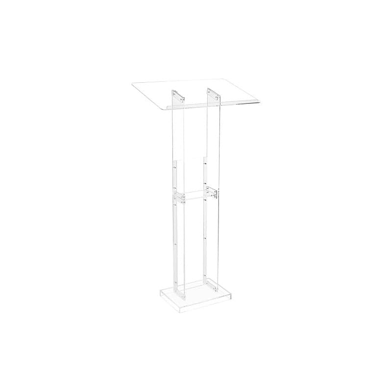 VEVOR Pupitre de Conférence 126,5 cm, Podium sur Pied en Acrylique, Lutrin pour Présentation avec Large Surface de Lecture, Buto