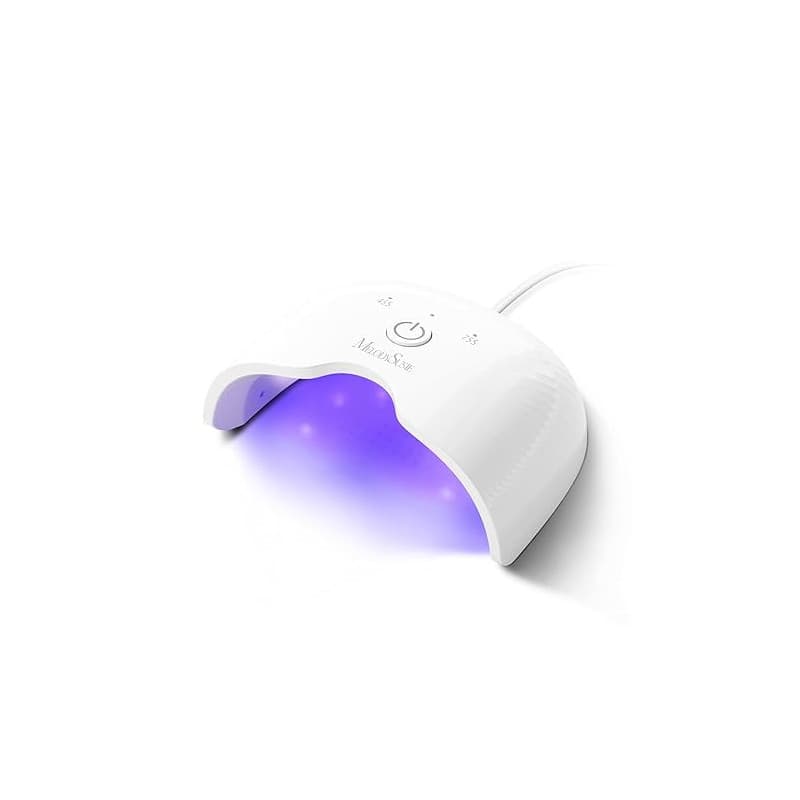 MelodySusie Lampe UV Ongles Gel Compacte et Légère (P-ART06F) avec Commande Simple par Bouton - Polymérise Tous les Gels Souples
