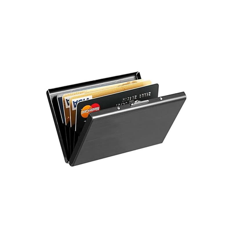 KEQAR Porte-Cartes RFID en Métal, Étui Carte Bancaire pour Femme et Homme, Porte-Cartes avec 10 Compartiments, Protection RFID &