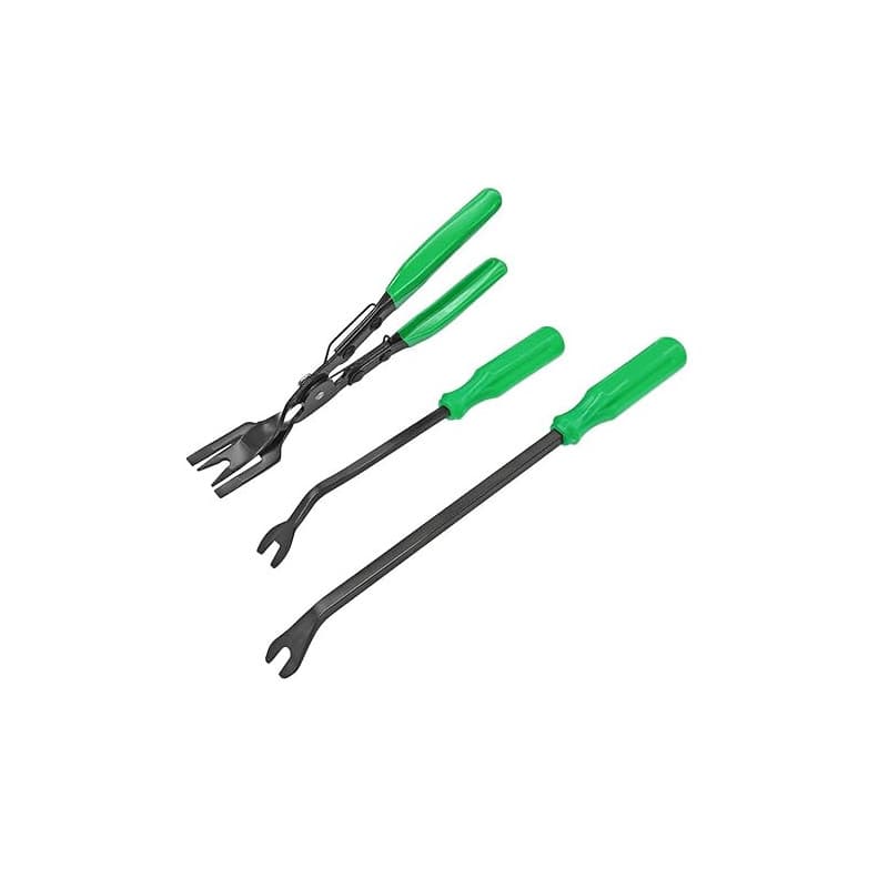 JNNJ 3 Pièces Outil Demontage Garniture Voiture, Pince à Dégrafer, Kit De Pinces à Dégrafer pour ôter Les Rivets Et Clips De Fix