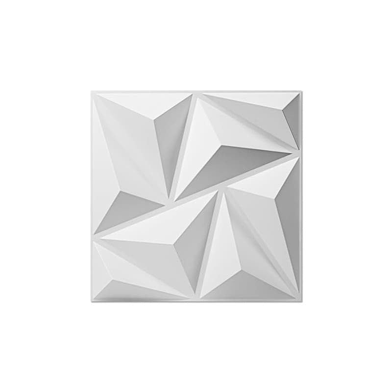 Art3d Lot de 20 panneaux muraux décoratifs 3D en PVC, 1,8 m², décoration murale intérieure en PVC, 30 x 30 cm,Blanc