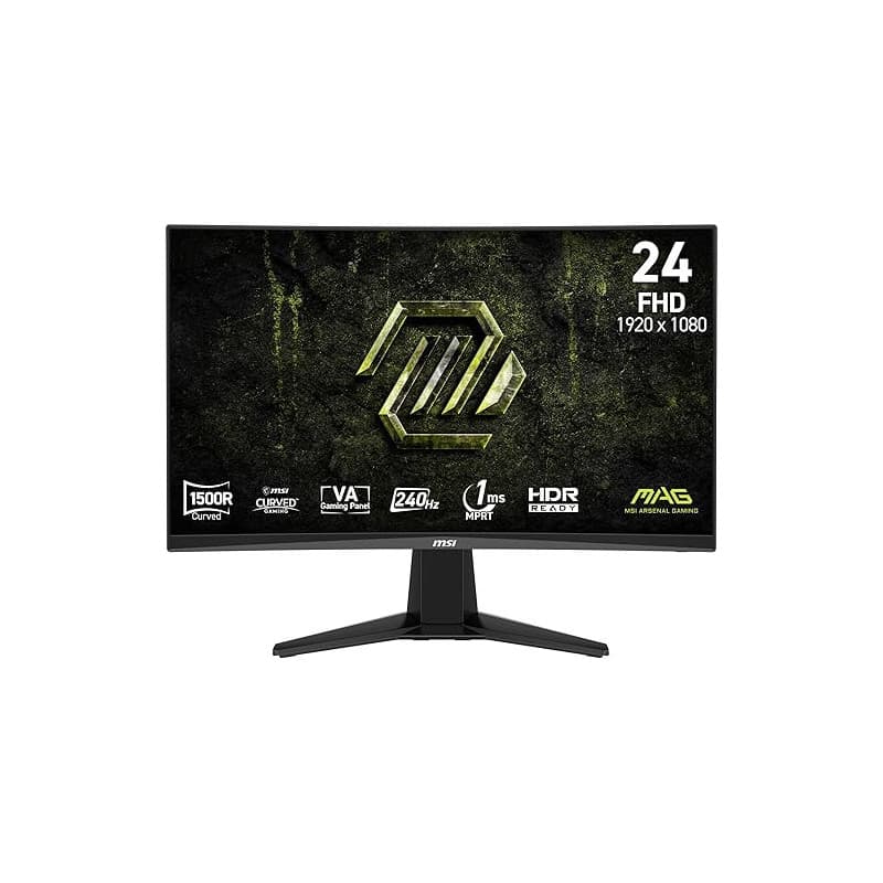 MSI MAG 245C X24 Écran Gaming incurvé 23,6'' FHD, Dalle VA 1920 x 1080, 240Hz, 1ms, HDR Ready, AMD FreeSync Premium, HDMI 2.0b,
