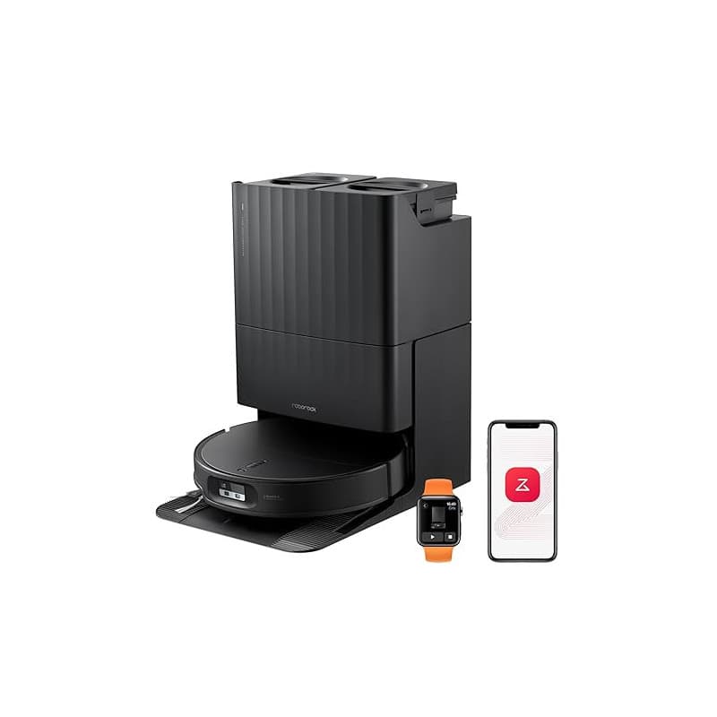 roborock Qrevo Edge 2 Aspirateur Robot Laveur, 25 000 Pa, Lavage des Serpillières à l'eau Chaude à 80°C, Évite 280+ Obstacles, S