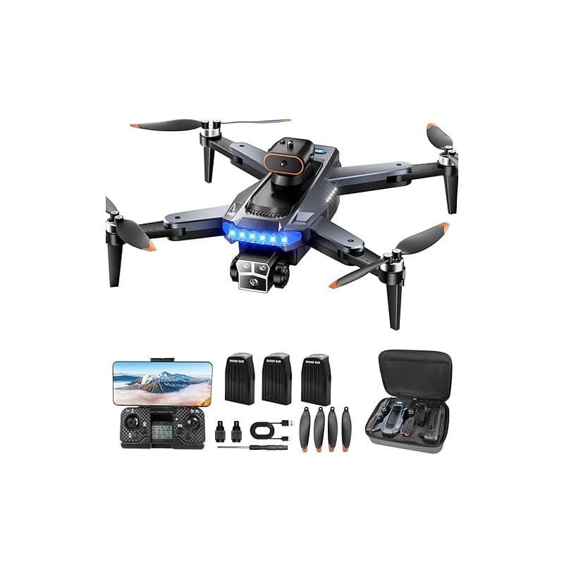 Drone avec Camera 4K Professionnel pour Adultes, GPS Drone pour Adultes, 54 Min de Vol,Moteur Brushless, Suivi Auto, Retour Auto