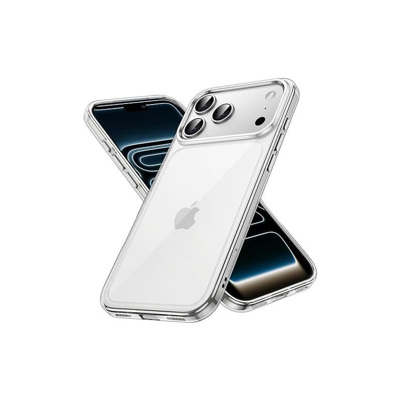 JETech Coque pour iPhone 17 Pro 6,3 Pouces, Étui Housse Anti-Jaunissement Antichoc Bumper, Arrière Transparente Anti-Rayures (Tr